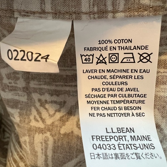 L.L. Bean Men’s Tropics Walnut Geo Hawaiian Aztec Mayan Size XXL NWT - Picture 7 of 8